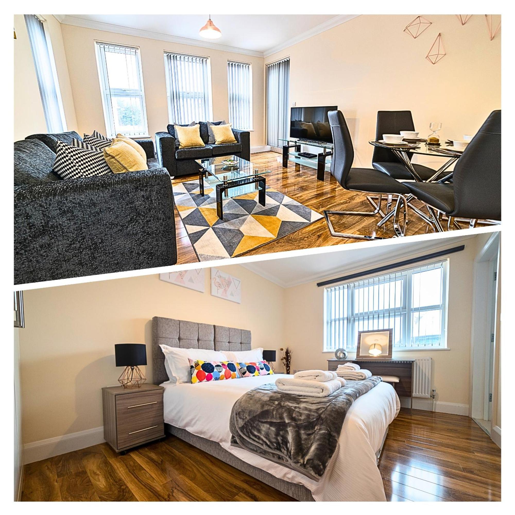 Heathrow Rare Find 2 Bedroom Plus 2 Bathroom Flat - Sleeps 6- Free Parking- Close To Heathrow Terminals-Quiet Development Stanwell Kültér fotó